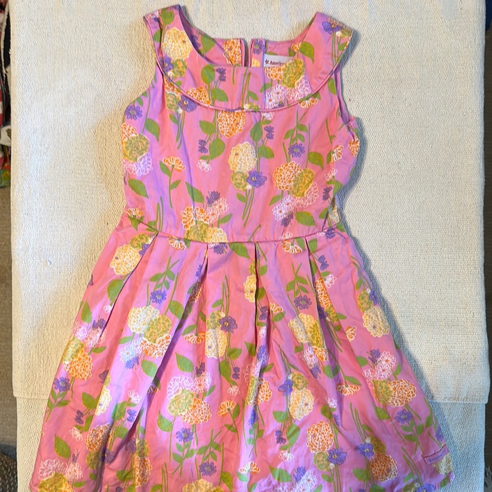 American Girl Pink Floral Sleeveless Dress